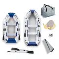 HOME DELUXE - Schlauchboot Pike Large inkl. Motor - Material: strapazierfähiges PVC- Maße: LxB ca. 330 x 136 cm - für bis zu 5 Personen | Beiboot, Motorboot, Ruderboot