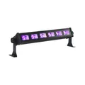 Ibiza - LED-UV-BAR6 - UV-Lampe, Fluoreszenz-Effekt, Schwarzlicht-Effekt mit 6 LEDs zu je 3 W - Schwarz - Auf Ständer