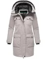 Navahoo Damen Winterjacke Jacke mit Kapuze Eissturm 14 Light Grey Gr. M