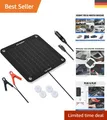 Effizientes 12 Volt 10 Watt Solarmodul für Autobatterie Erhaltungsladung
