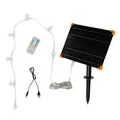 Lights4fun Solarpanel für 24V Dual LED Rentiere Weihnachtsfiguren Außen Solar Rentier Solar Weihnachtsfigur Außen USB Aufladbar mit Fernbedienung