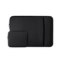 RAINYEAR 16 Zoll Laptop Schutzhülle Soft Case mit Fronttasche & Zubehörtasche, speziell kompatibel mit 16 Zoll MacBook Pro/Max M1 M2 M3 M4 A2141 A2485 A2780 A2991 A3403 A3186(Schwarz)