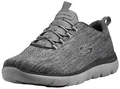 Skechers Herren Slipper Summits LOUVIN, Männer Slip-On,Mokassins,Halbschuhe,Slides,Schlupfschuhe,schluepfschuhe,Loafer,Schwarz,41 EU