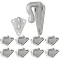 TRAILERKRAFT Dreiloch Planenhaken PlusPro Netzhaken Für Anhängerplane Spannhaken Dreilochhaken Bordwand Metall 10 Stk.