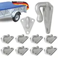 TRAILERKRAFT® Dreiloch Planenhaken Netzhaken Anhänger Metall 10 Stk.