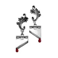 Alchemy Gothic Ohrringe Marie Antoinette Hänger Silberfarben