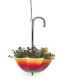 DanDiBo Blumenampel Metall Hängeampel mit Topf Innen Außen Regenschirm Hängepflanzen 57 cm 96258 S Pflanzenhänger Blumenhänger Topfhänger Blumen
