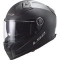 LS2 FF811 Vector II Solid Integralhelm Motorradhelm matt black M