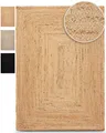 Teppich CARPETFINE "Nele Juteteppich Naturfaser", beige (natur), B:60cm H:6mm L:100cm