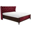 JVmoebel Bett Bett Ruhelager Holzbett Doppelbett Träumebett Komfortbett Luxusbett (Bett), Made in Europa rot