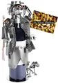 BRUBAKER Wein Flaschenhalter Jäger - Flaschenständer Skulptur aus Metall mit Geschenkkarte - Silber Weingeschenk Höhe 33 cm