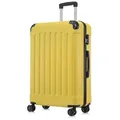 YONSLY Hartschalen-Trolley Hartschalen-Koffer Trolley 360° Rollen, robuster Reisekoffer, 4 Rollen, mit Zahlenschloss, für Business und Urlaub 46/55/66/76 cm gelb 76 cm