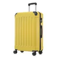 YONSLY Koffer Suitcase XL Gelb, Trolley Reisekoffer, Rollkoffer Handgepäck mit 4 Rollen 360°, Hartschalenreisekoffer, Zahlenschloss, Weicher Gummigriff