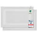 2er Badvorleger aus 100% Baumwolle, 600 GSM, Duschvorleger, Waschbar, Badtepp...