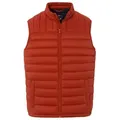Thomas Goodwin Steppweste Weste (1-tlg) mit Reißverschlusstaschen rot 2XL