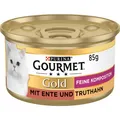 Gold Feine Komposition Katzenfutter nass, mit Ente und Truthahn, 12er Pack 12...