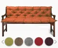 sunnypillow Bankauflage für Gartenbank Outdoor - Sitzkissen und Rückenkissen für Bank 180 x 50 x 50 cm - Polsterauflage für Hollywoodschaukel, Gartenschaukelkissen - Gartenkissen, Bankkissen Orange