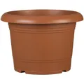 SCHEURICH Pflanzgefäß "OLIVER", Kunststoff, terrakottafarben, rund - orange