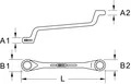 KS TOOLS BRONZEplus Doppel-Ringschlüssel gekröpft 17x19 mm (963.7396)