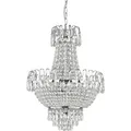 Lindby Pendelleuchte Casparia 9620364 Retro Vintage Antik in Transparent aus Kristall 5-flammig E14 Wohnzimmerleuchte