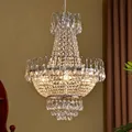 Lindby Pendelleuchte 'Casparia' (Retro, Vintage, Antik) in Transparent aus Krist