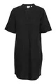ICHI IHLINO DR Damen Kleid aus Leinenmix Freizeitkleid Webkleid V-Auschnitt Loose fit, Größe:36, Farbe:Black (194008)