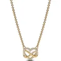 Pandora Funkelnde Unendlichkeits-Herz Collier-Halskette 362666C01-50 Damenhalskette - Gold