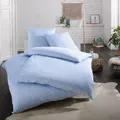 Lorena Mako-Satin Bettwäsche Sabrina azur 135x200 cm + 80x80 cm - blau