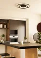 EGLO Deckenleuchte CALAGRANO-Z Deckenlampe schwarz weiß, ZigBee 3.0, Backlight, Timer, Bluetooth, CCT - über Fernbedienung, Dimmfunktion, Ein-/Ausschalter, Farbsteuerung, Farbwechsel, Memoryfunktion, Nachtlichtfunktion, RGB, Smart Home, Weckerfunktion, dimmbar über Fernbedienung, mehrere Helligkeitsstufen, LED fest integriert, RGB, warmweiß - kaltweiß, App / Sprachsteuerung Alexa, ‎‎Ø45cm, exkl. Fernbedienung, Disco-Modus