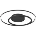 EGLO connect.z Smart Home LED Deckenleuchte Calagrano-Z, ZigBee, App und Sprachsteuerung, warmweiß-kaltweiß, RGB Backlight, dimmbar, Schwarz, Ø ... - Schwarz