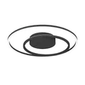 EGLO connect.z Smart Home LED Deckenleuchte Calagrano-Z, ZigBee, App und Sprachsteuerung Alexa, warmweiß-kaltweiß, RGB Backlight, dimmbare Metall Deckenlampe in Schwarz, Ø 45 cm