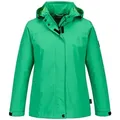 Blue Wave Funktionsjacke Britta Damen Jacke Britta - Funktionsmantel abnehmbare Kapuze & Mesh-Futter grün 36