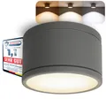 CELI-WX Spot Aufbaustrahler flach IP44 anthrazit LED GX53 dimmbar 6W warmweiß