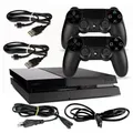 PS4 Konsole Modell Cuh-1216A 500Gb in Schwarz #34 + Stromkabel + HDMI + 2 original Controller mit Ladekabel