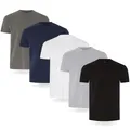 Herrentshirt 3/5erpack Herren TShirt , Schwarz, Grau, Weiß, Marineblau, Anthr...