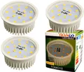 3er Set 5 Watt LED Modul 230V nur 30mm Einbautiefe 3000K warm-weiß Trango MO15-3