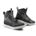 SHIMA REBEL 2.0 Motorrad Schuhe Herren Leder Belüftet Motorradstiefel Protektoren Sneaker Rutschfeste Sohle Knöchelstütze Seitlicher Reißverschluss Bikerboots (Männer, Belüftet Grau, 48)
