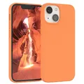 EAZY CASE Premium Silikon Handyhülle kompatibel mit iPhone 13 Mini Slimcover mit Kameraschutz und Innenfutter, Silikonhülle, Schutzhülle, Bumper, Handy Case, Hülle, Softcase, Hell Orange