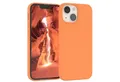 EAZY CASE Handyhülle Premium Silikon Case für Apple iPhone 13 Mini 5,4 Zoll, Case stoßfest Smart Slimcover mit Displayschutz Back Cover Etui Orange
