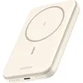 Ugreen Magnetic Powerbank 5.000 mAh, kabellos, PD 15 W, Qi 7,5 W, USB-C, MagSafe-kompatibel, Beige - Beige