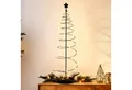 Spetebo LED-Dekofigur Spiral Weihnachtsbaum mit 47 LED aus Metall in schwarz (Anzahl, 1 St., Stück), mit Timer Funktion