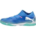 PUMA Future 7 Match IT Fussballschuhe Herren blau 44.5 - Blau/Weiß/Grün - 44,5