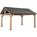 Zedernholz Gazebo Rebra In Anthrazit - 404cm X 465cm