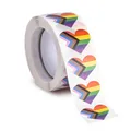 Progress HerzAufkleber für LGBTQ Pride Parades and Events Regenbogenflagge he...
