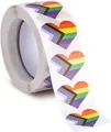 Progress Herz-Aufkleber für LGBTQ Pride Parades and Events Regenbogenflagge h...