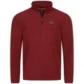Höhenhorn Fleecepullover Skyja Herren Fleece Pullover für Männer Sweatshirt 1/4 Zip Microfleece rot 5XL