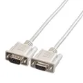 ROLINE RS232-Kabel 9pol Stecker an Buchse 10 m grau