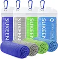 Sukeen Kühltuch Set, kühlendes Handtuch Kühltücher Hals, Handtuch kühlend, Cooling Towel, Kühltücher Sport, Kühlendes Tuch, Eishandtücher für Wandern, Laufen, Tennis, Reisen,