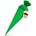 ITENGA Bastelschultüte Rohling Einschulung rund 70cm mit Filzverschluss GRÜN