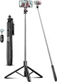 180cm Handy Stativ Ständer & Selfie Stick, Handyhalter mit Abnehmbarer Fernbe...